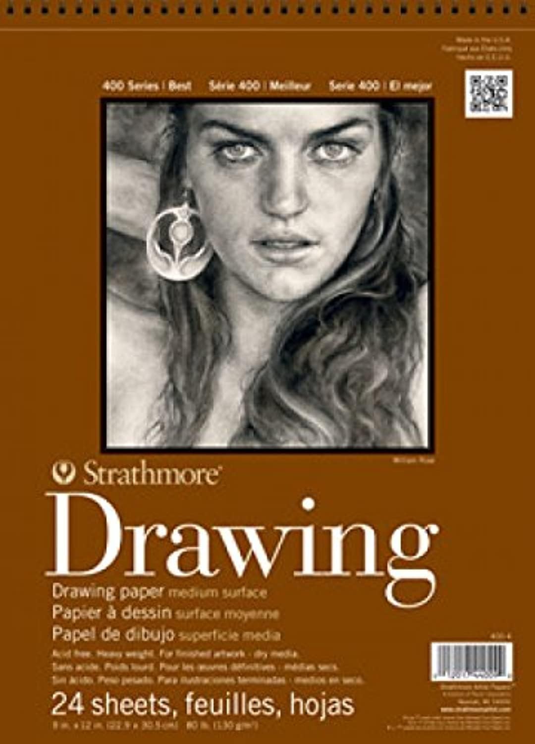 230527224813315_1 Strathmore Medium Drawing Spiral Paper Pad 8"X10"-24 Sheets -400300 - Image 1